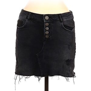 Altar’d State Black Denim Skirt